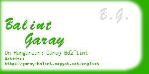 balint garay business card